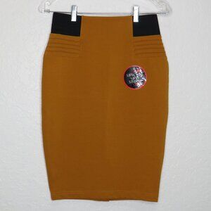 Sapphire Red* Women's Stretch Knit Super Soft 4" Slit Pencil Skirt~ Size Medium‎